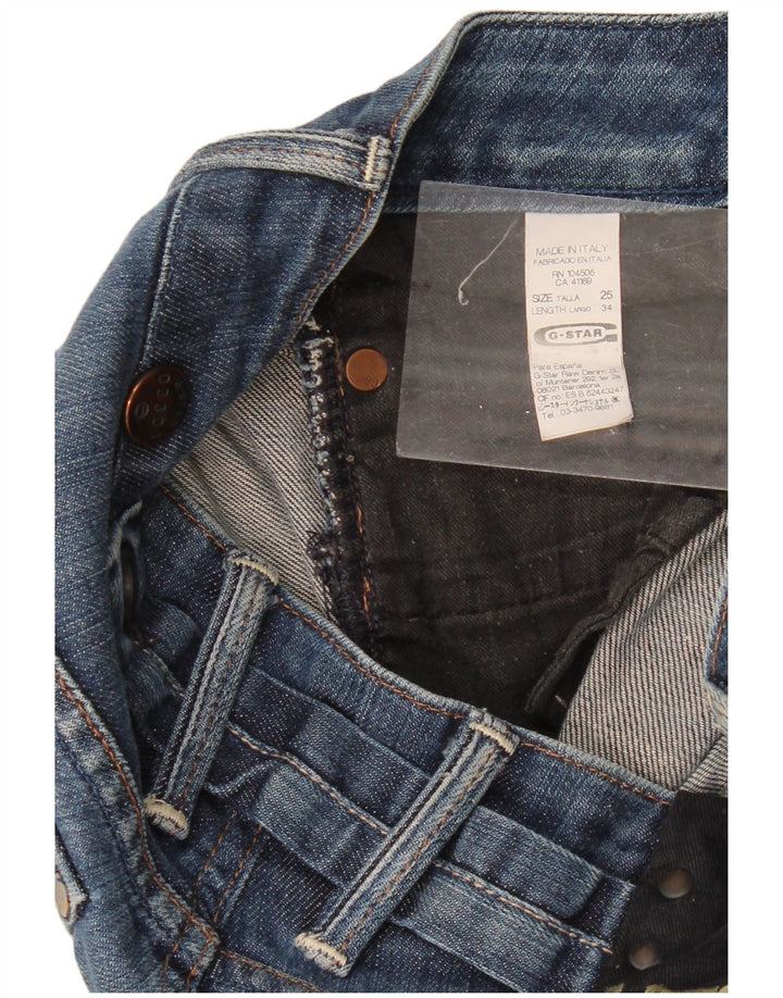 Damskie jeansy skinny z niską talią G-Star W25 L34 Niebieska bawełna