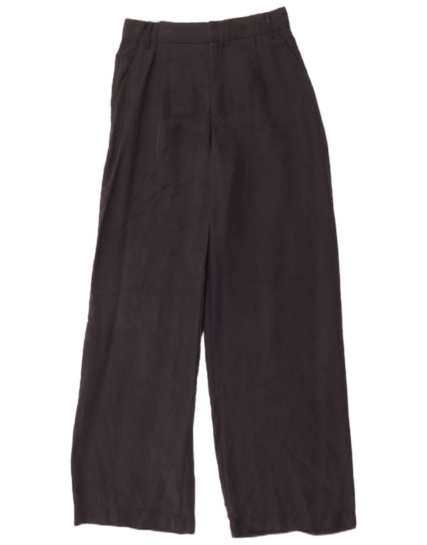 Damskie spodnie chino z szeroką nogawką Zara XS W24 L32 czarne