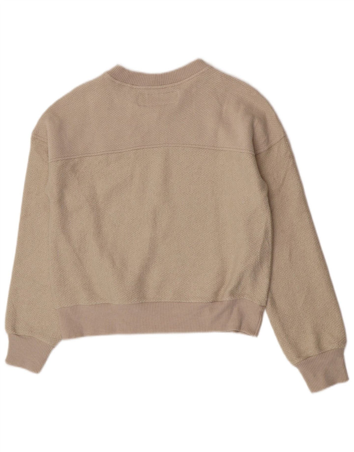 Damski sweter z dekoltem w łódkę Benetton UK 10, mały, klasyczny, w kolorze złamanej bieli