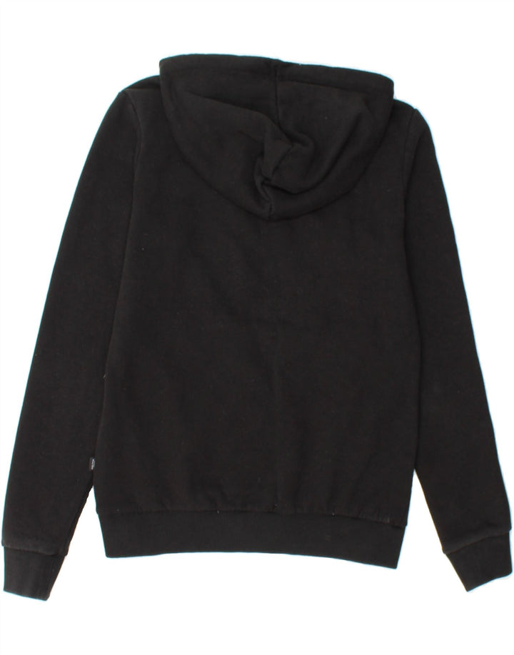 PUMA Womens Graphic Hoodie Jumper UK 12 Medium Black Vintage Puma and Second-Hand Puma from Messina Hembry 