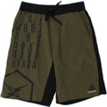 REEBOK Mens Graphic Swimming Shorts Small  Khaki Colourblock Polyester Vintage Reebok and Second-Hand Reebok from Messina Hembry 