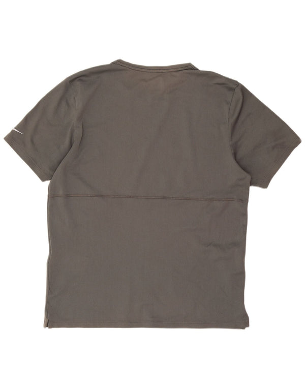 Męski T-shirt z grafiką Nike Dri Fit, średnioszary, poliestrowy