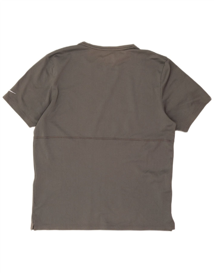 Męski T-shirt z grafiką Nike Dri Fit, średnioszary, poliestrowy
