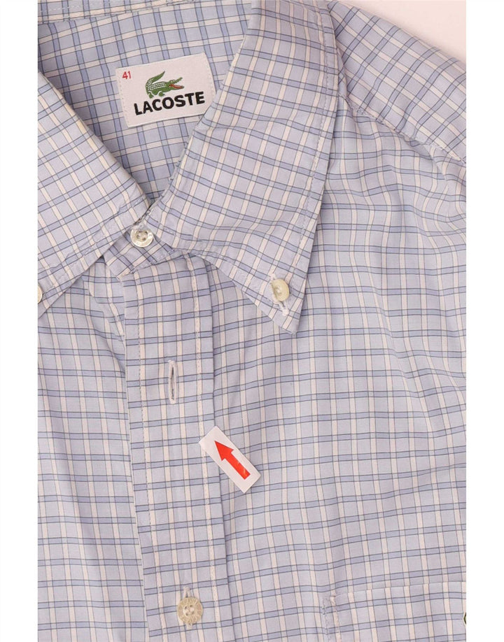 Koszula męska Lacoste rozmiar 41, duża, niebieska, bawełniana w kratę