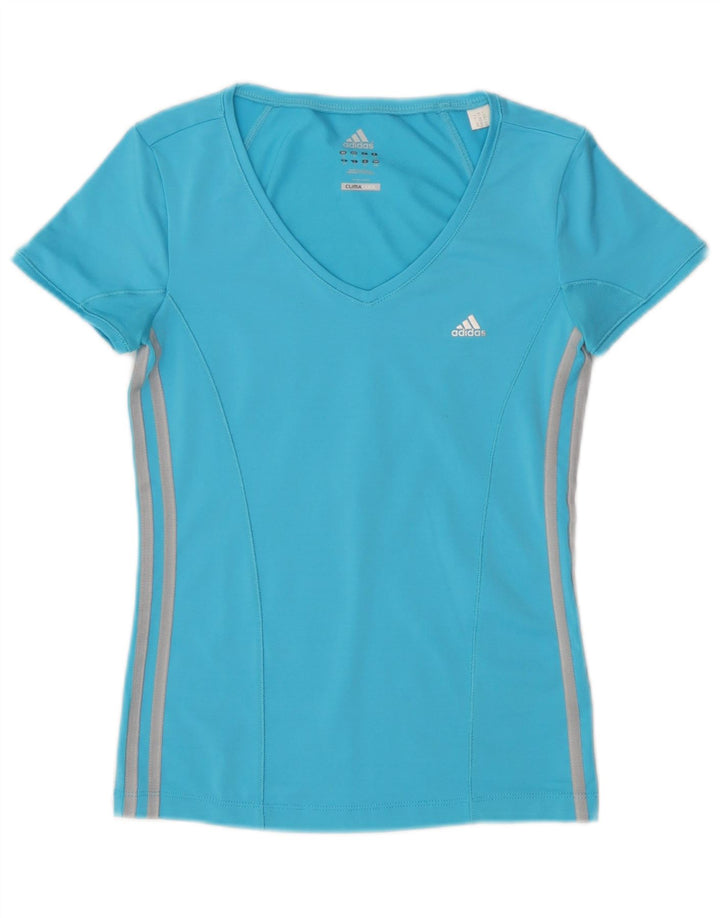 Damska koszulka Adidas Climacool Top UK 10 Small Blue Polyester