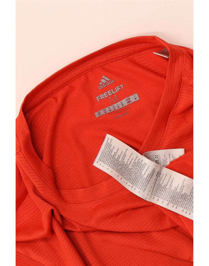 Adidas Męski T-shirt Climacool Top Średni Czerwony Poliester