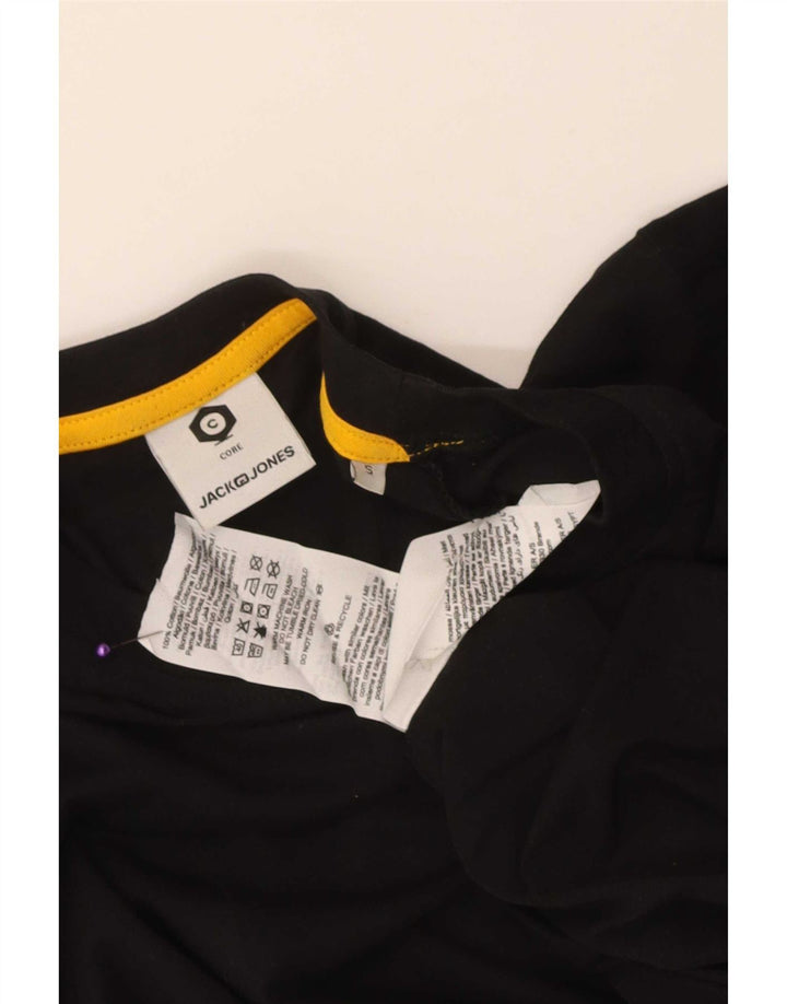 Męski T-shirt z grafiką Jack & Jones, mały, czarny, bawełniany