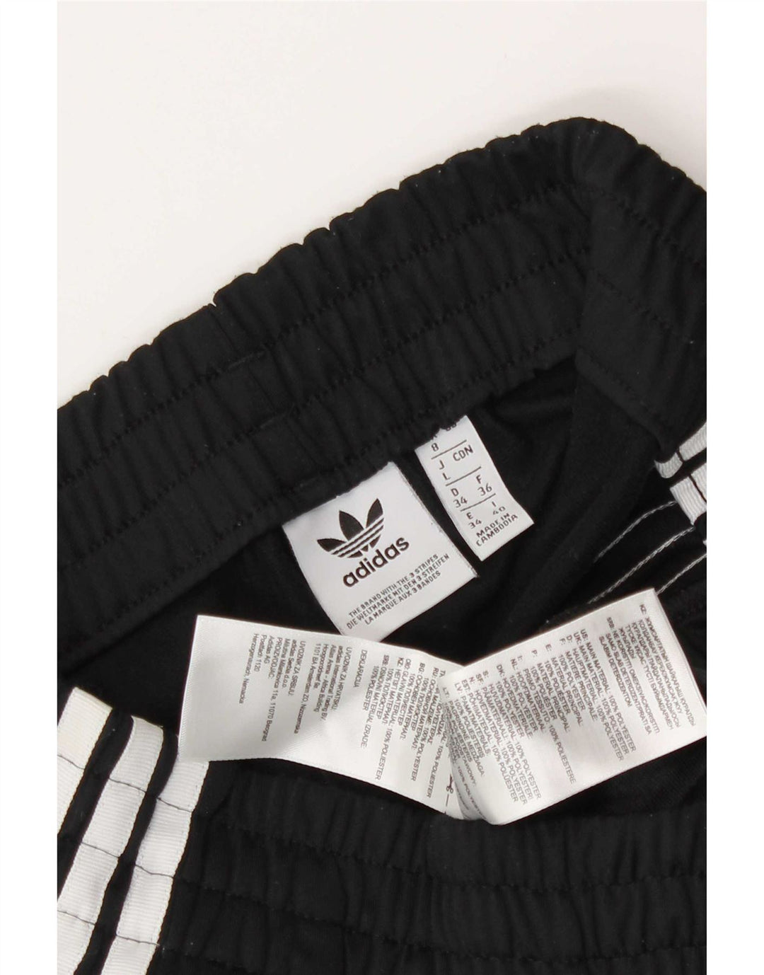 Damskie spodenki sportowe Adidas UK 8, małe, czarne, poliestrowe