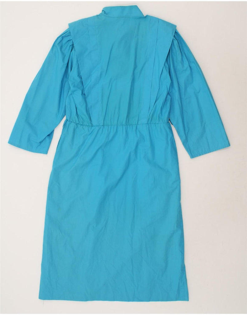 BETTY BARCLAY Womens Long Sleeve Maxi Dress UK 14 Medium Blue Cotton Vintage Betty Barclay and Second-Hand Betty Barclay from Messina Hembry 
