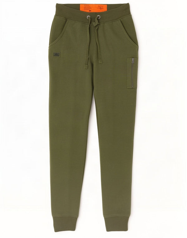 Alpha Industries Mens Cargo Tracksuit Trousers Joggers Small Green Cotton