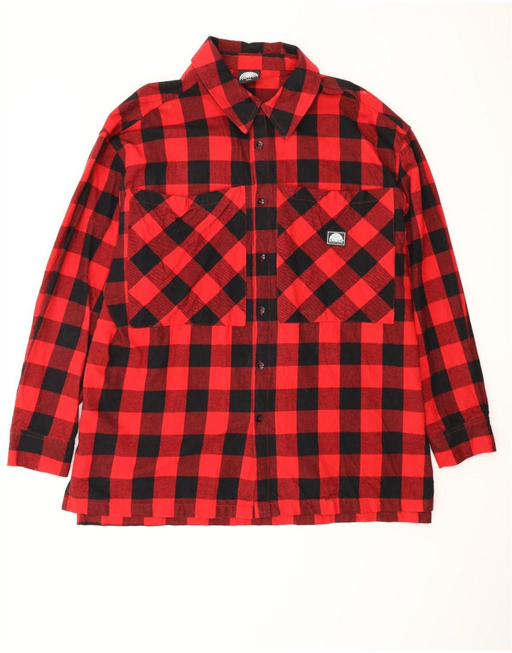 Koszula flanelowa męska SOUTHPOLE 2XL, bawełniana czerwona kratka