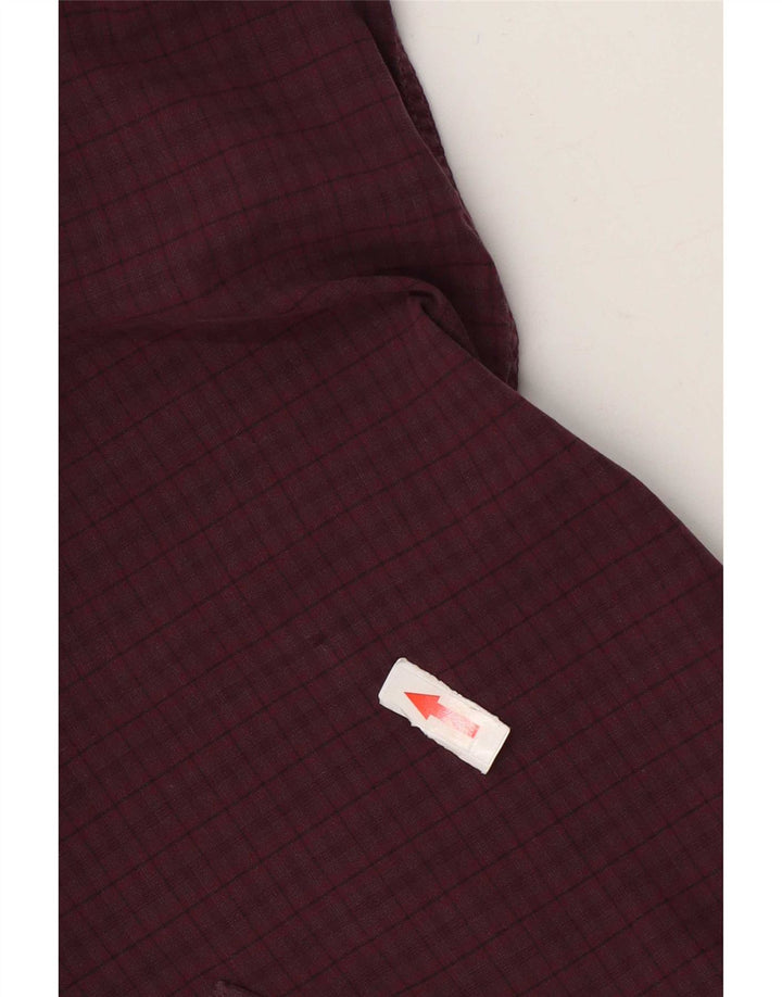 Koszula męska Calvin Klein, średnia, bordowa bawełna w kratkę