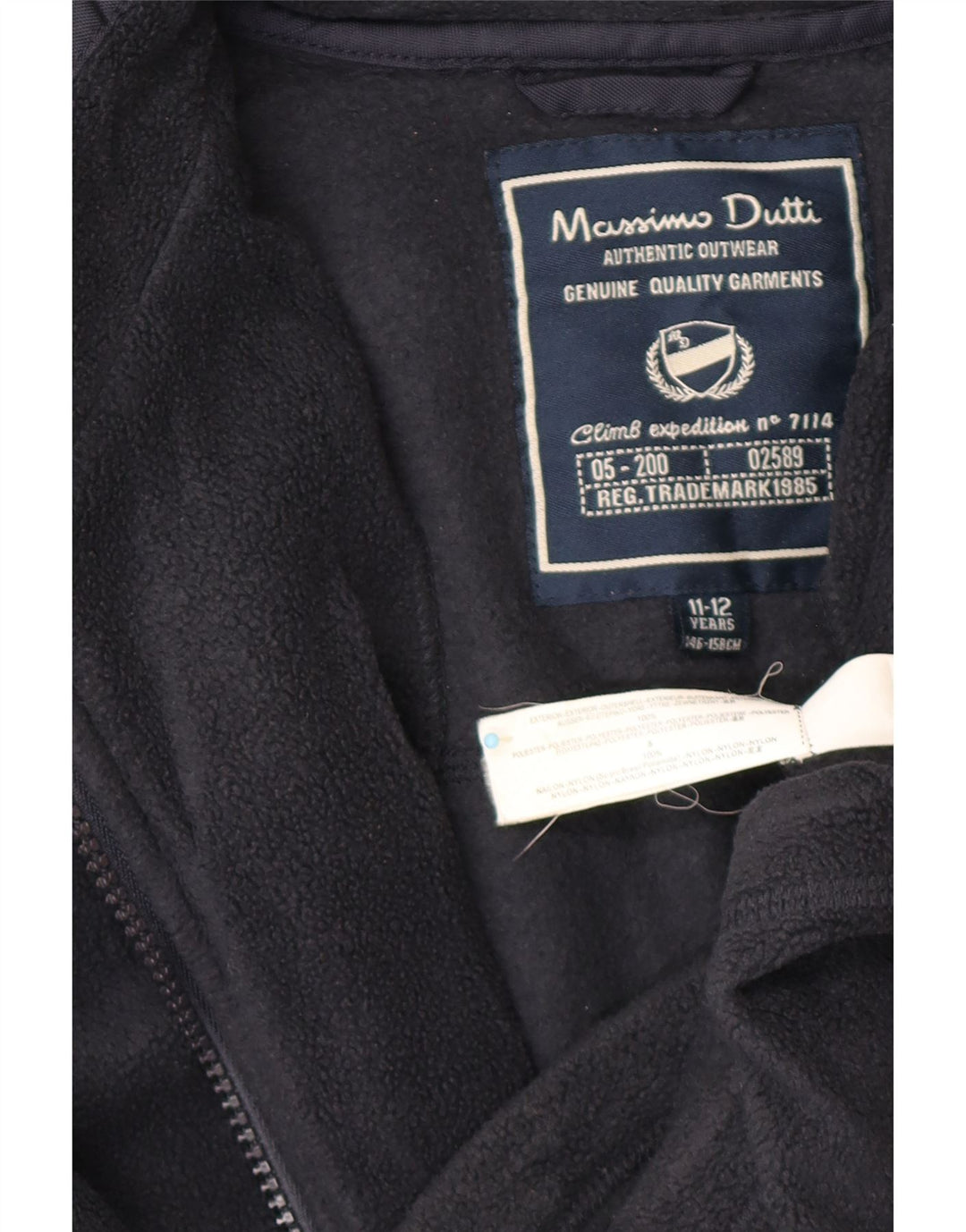 MASSIMO DUTTI Chłopięca kurtka polarowa z grafiką 11-12 lat, granatowa, poliester