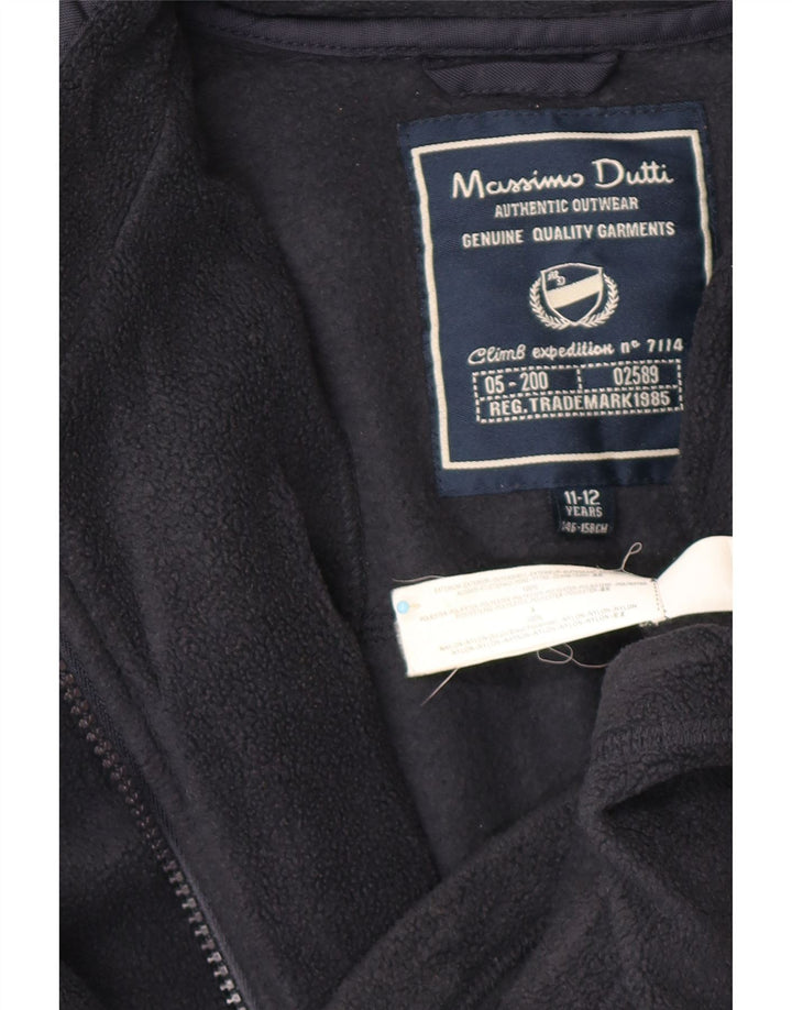 MASSIMO DUTTI Chłopięca kurtka polarowa z grafiką 11-12 lat, granatowa, poliester