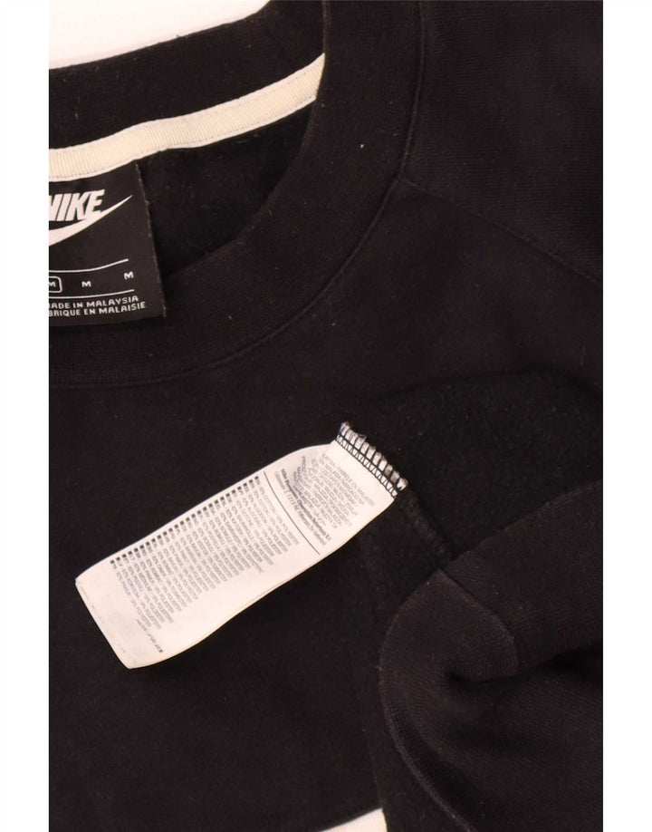 Męska bluza z grafiką Nike, średnia, czarna, bawełniana