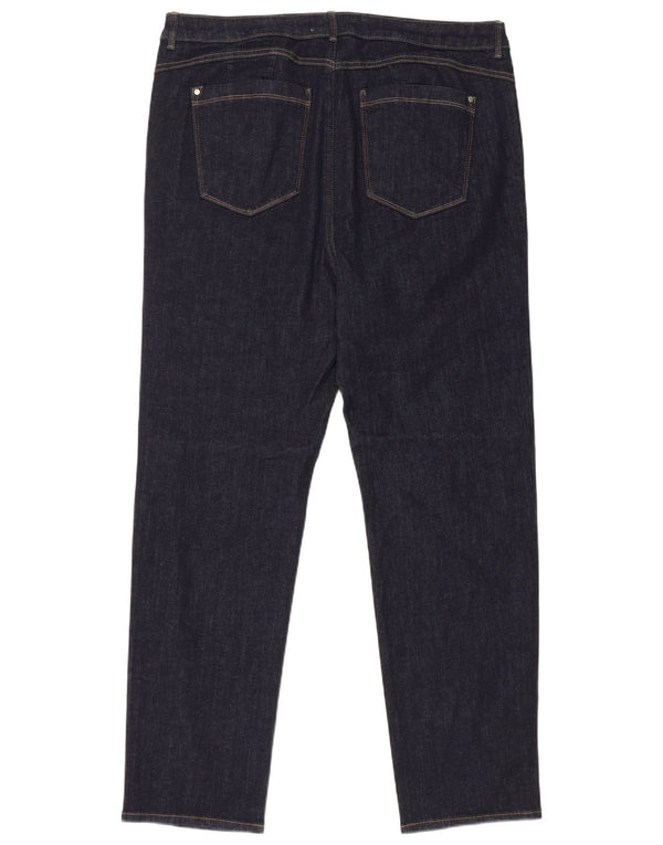 Marks & Spencer Damskie Sienna Straight Jeans UK 20 2XL W38 L30 Granatowe