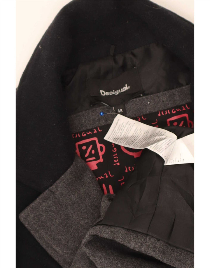 Desigual męski płaszcz IT 48, poliester w kolorze średnioszarym