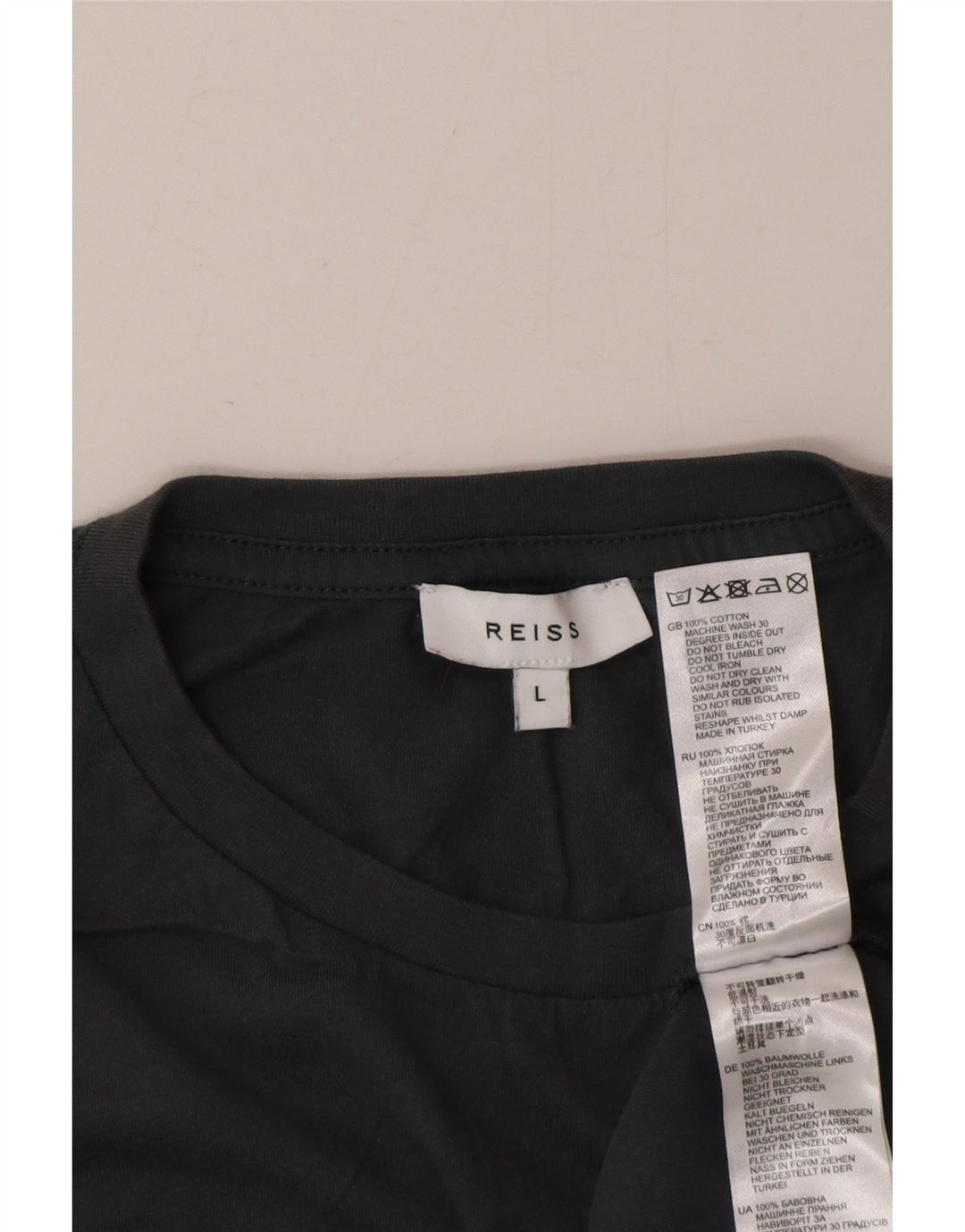 T-shirt męski Reiss, duży, niebieski, bawełniany