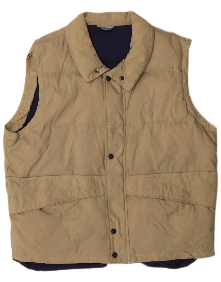 Męska wyściełana kamizelka Asics UK 40, duża, beżowa, poliamid