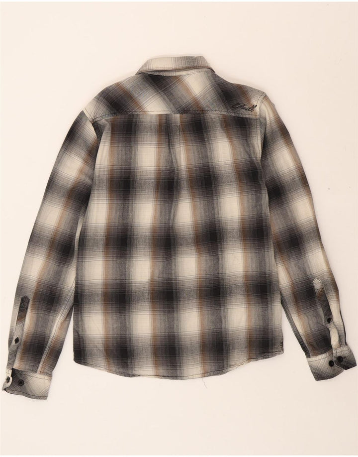 O'NEILL Mens Flannel Shirt Small Grey Check Cotton Vintage O'Neill and Second-Hand O'Neill from Messina Hembry 