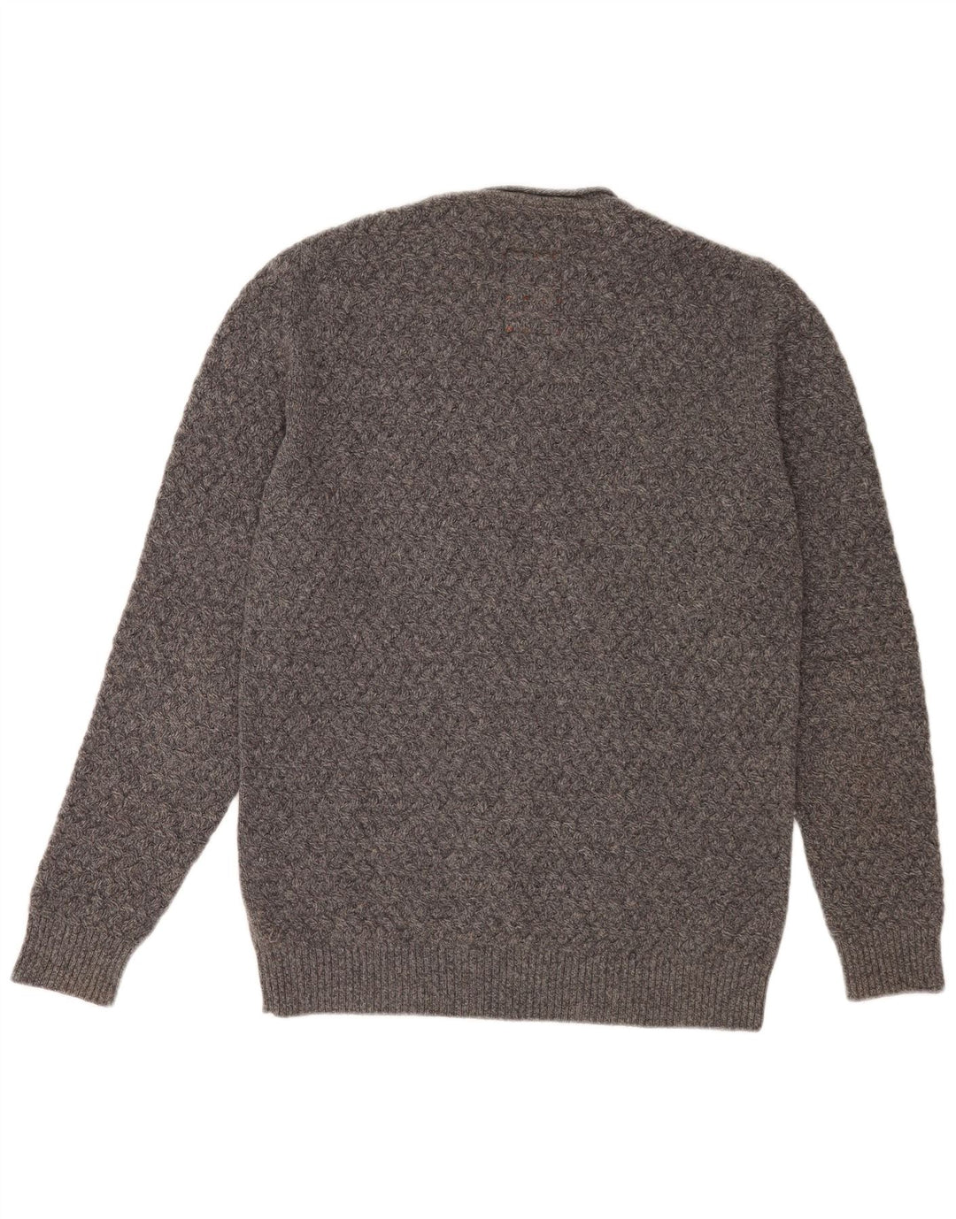 Męski sweter z okrągłym dekoltem Barbour, mały, szary, wełniany