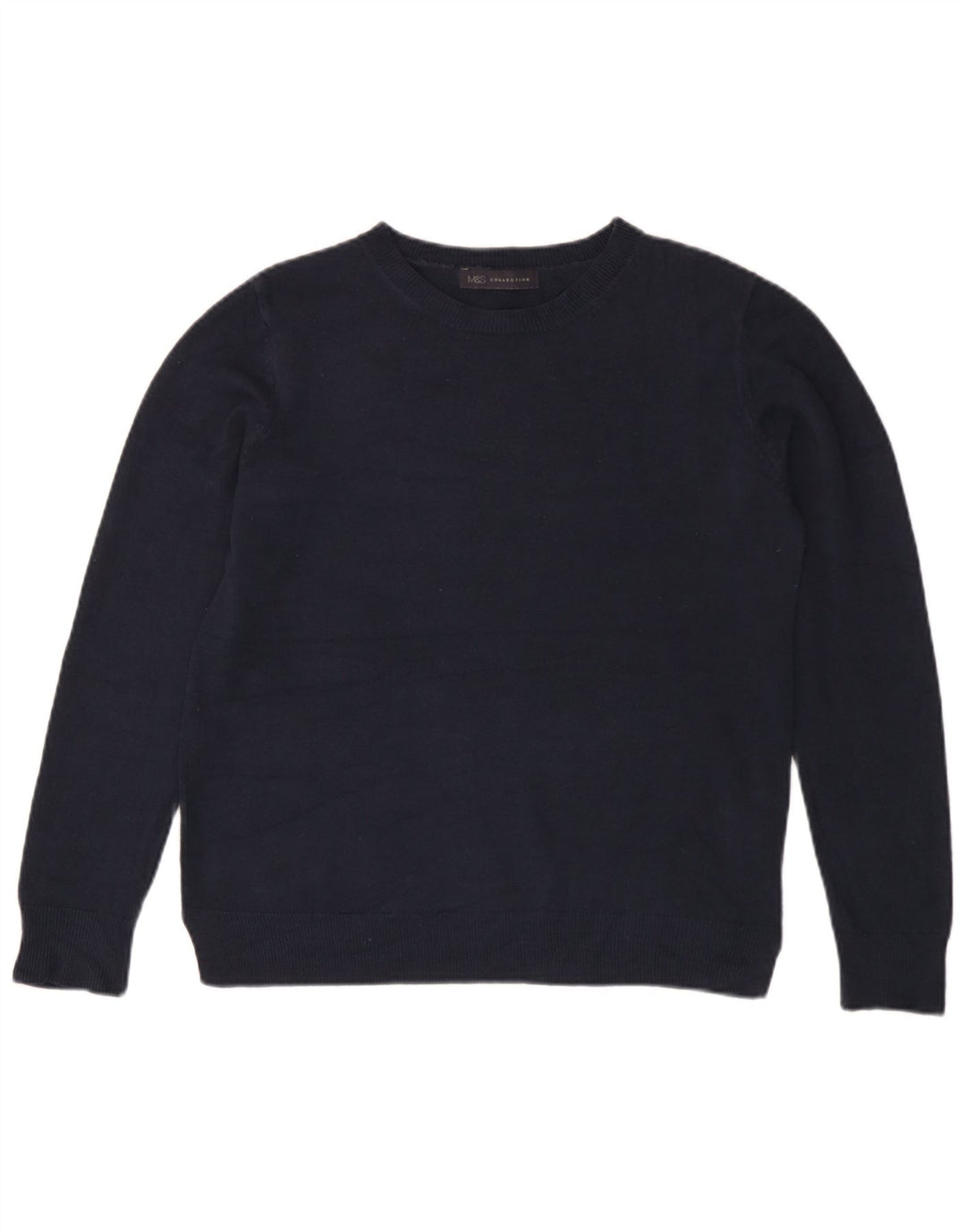 Sweter damski Marks & Spencer z okrągłym dekoltem, UK 14, duży, granatowy