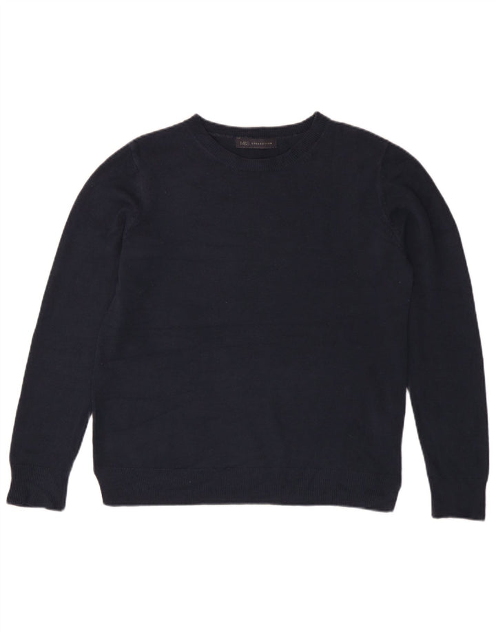 Sweter damski Marks & Spencer z okrągłym dekoltem, UK 14, duży, granatowy