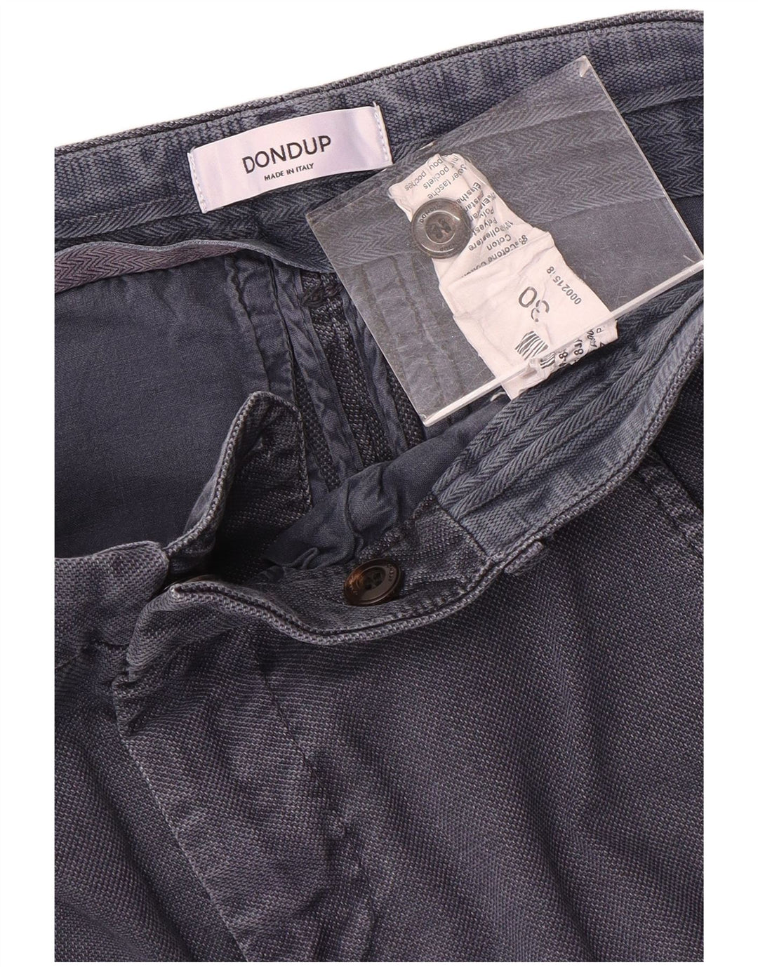 Męskie spodnie typu slim chino Dondup W30 L32 niebieska bawełna