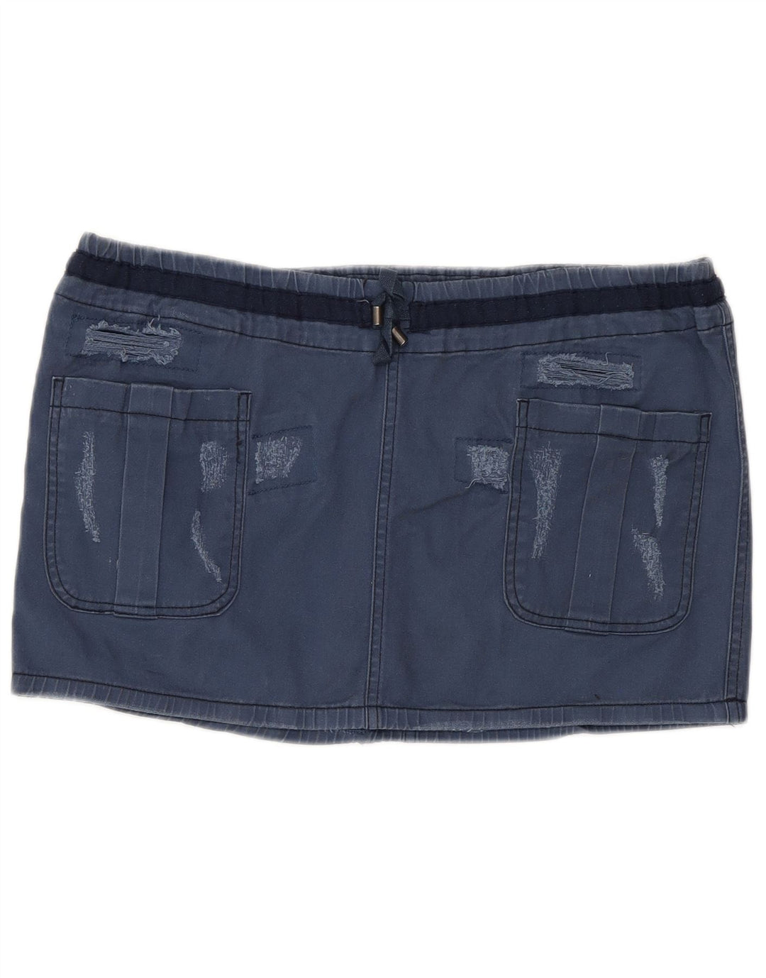 Spódnica mini damska Benetton IT 44 Medium W34 Granatowa bawełna