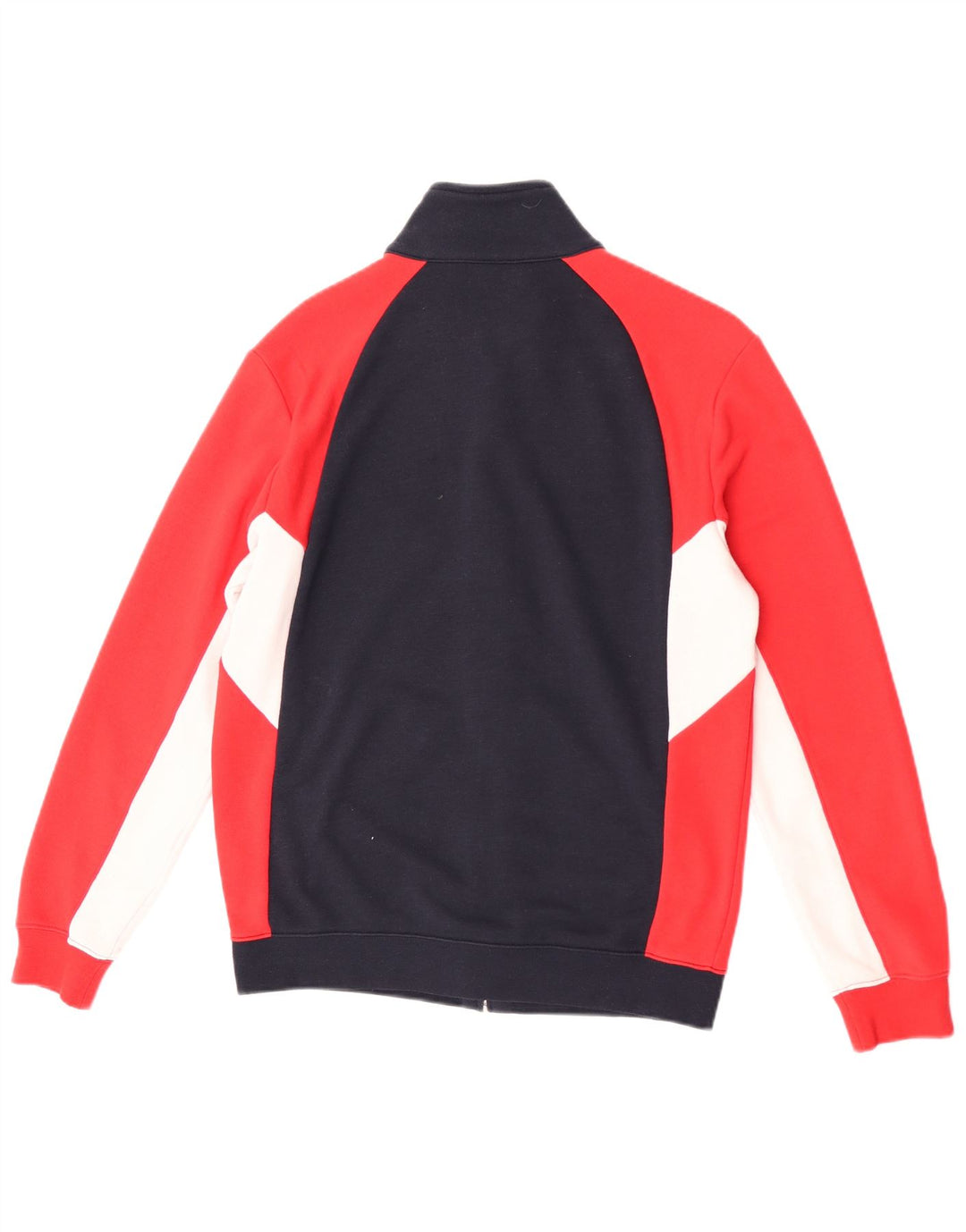 Champion Mens Tracksuit Top Jacket Small Navy Blue Colourblock Cotton