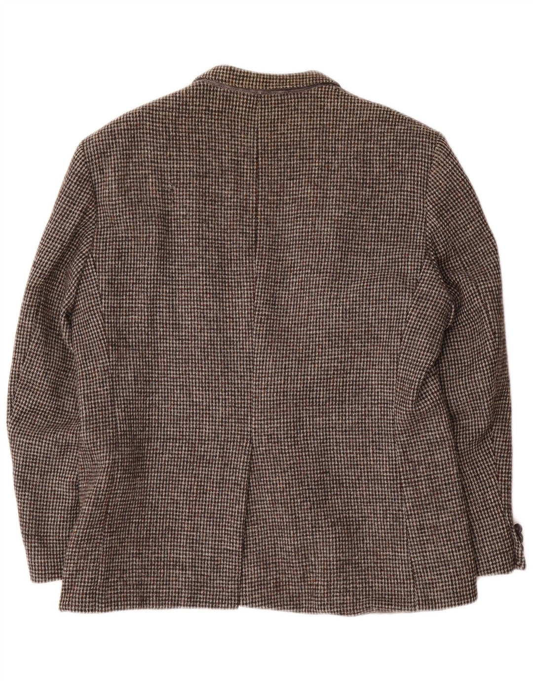 Męska marynarka zapinana na 2 guziki Harris Tweed UK 38 Średni brąz w pepitkę