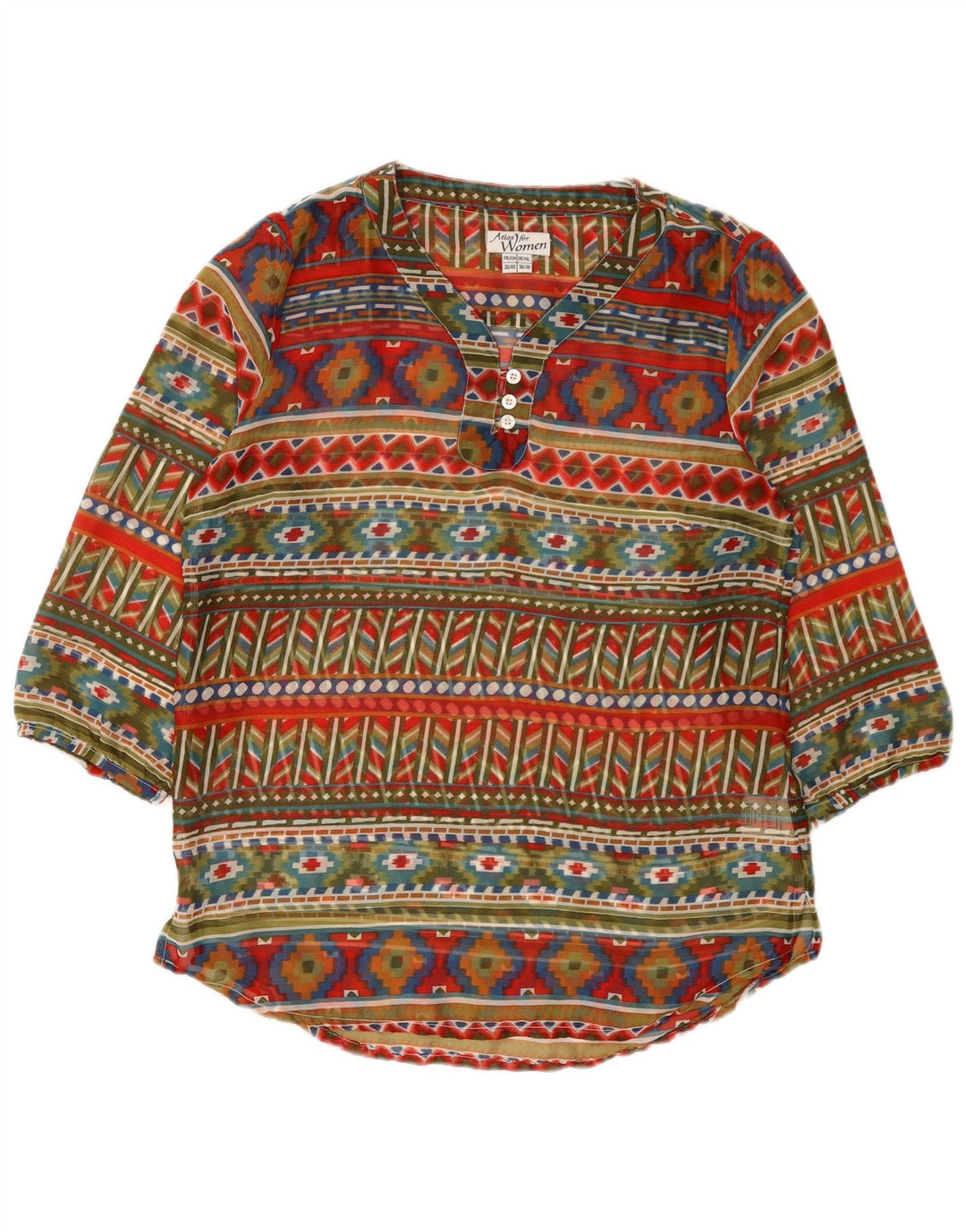 Bluzka damska Vintage Top EU 38/40 Średnia wielobarwna geometria