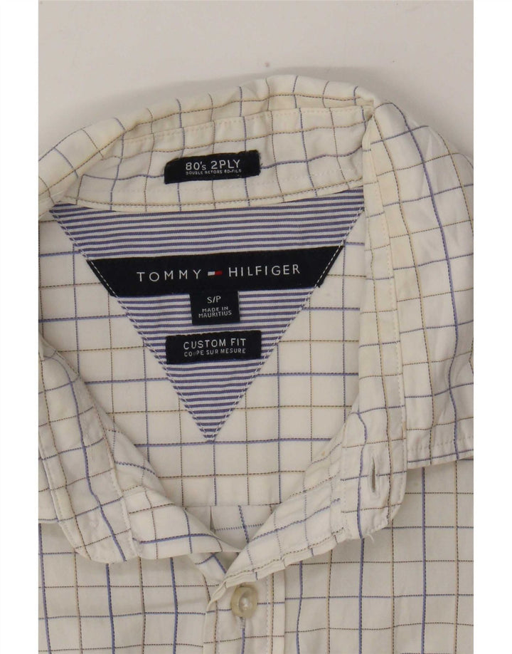 Męska koszula o dopasowanym kroju Tommy Hilfiger w małą białą kratkę