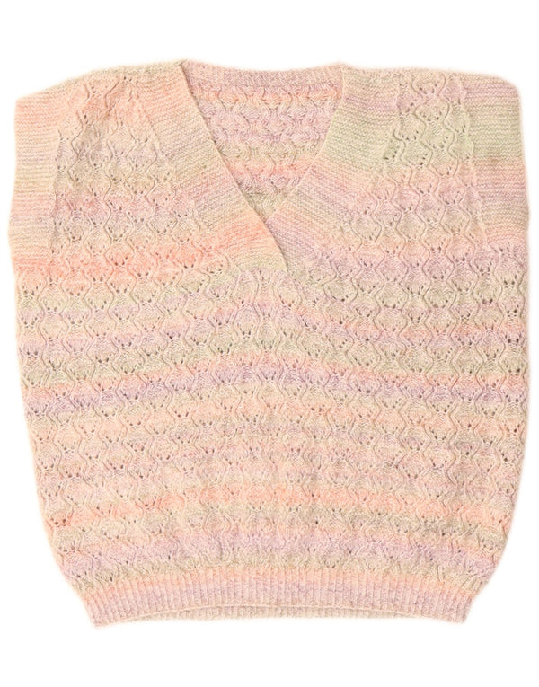 Tank top damski VINTAGE UK 16 w duże różowe paski