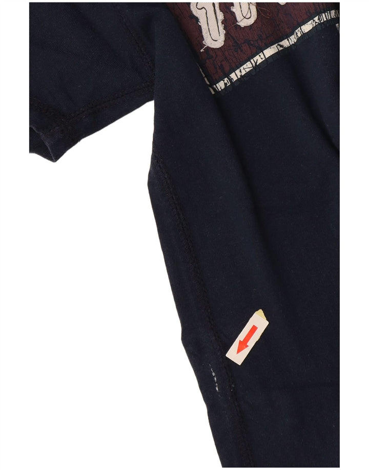 HARD ROCK CAFE Męski T-shirt z grafiką Florence, mały, granatowy, bawełniany