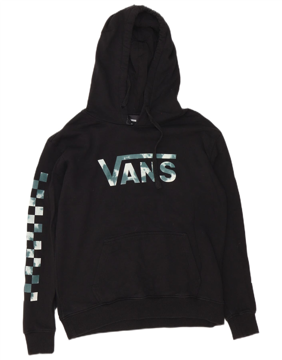 Męski sweter z kapturem Vans z grafiką, średni czarny, bawełniany