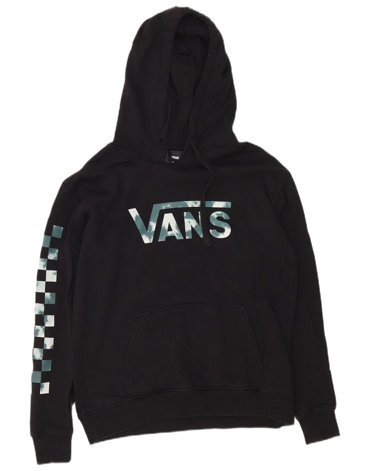 Męski sweter z kapturem Vans z grafiką, średni czarny, bawełniany
