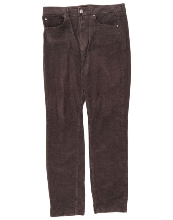 Marks & Spencer Damskie proste sztruksowe spodnie UK 12 Medium W30 L27 Szare
