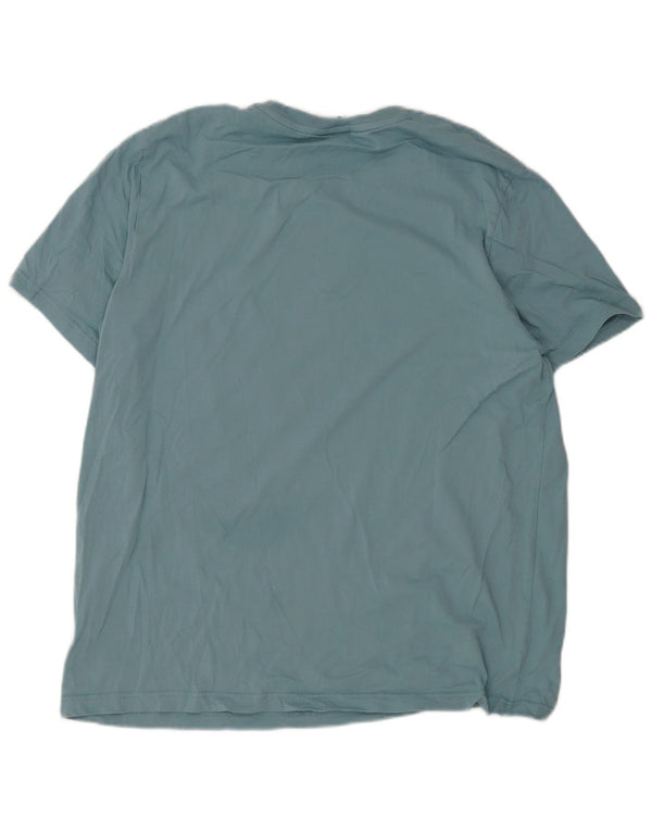 Męska koszulka z grafiką Nike, 2XL, niebieska, bawełniana