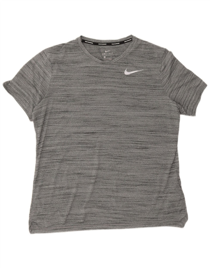 Męski T-shirt Nike Dri Fit Top XL, szary, nakrapiany poliester