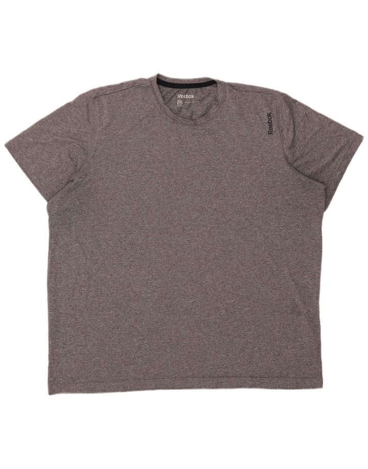 T-shirt męski Reebok Top 2XL, szary, nakrapiany poliester