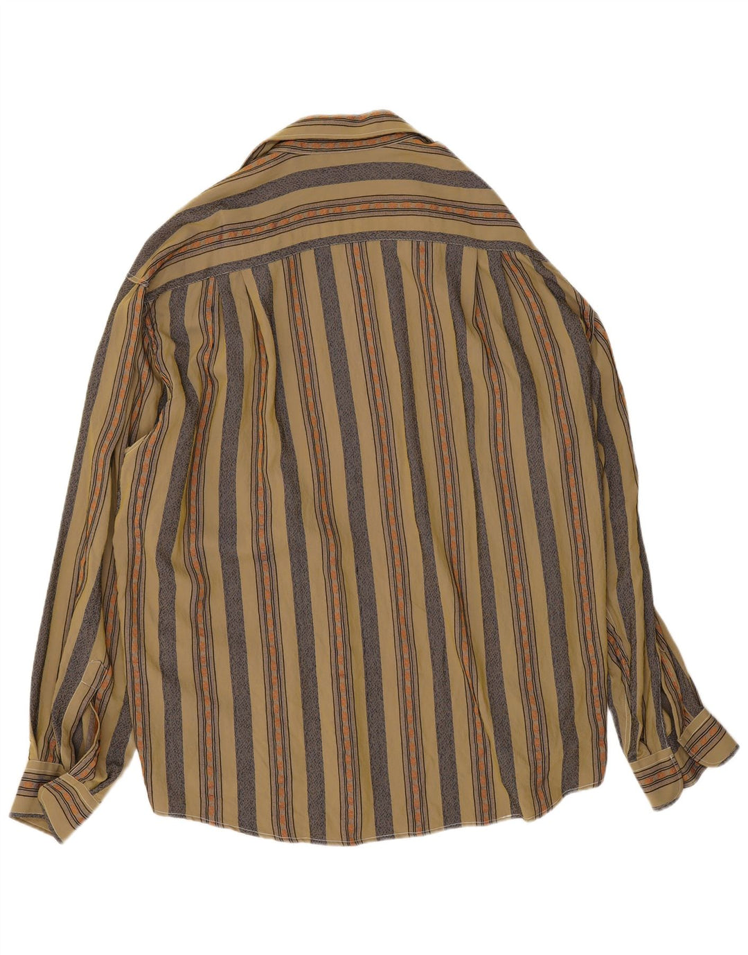 Koszula męska w stylu vintage XL w kolorze khaki z wiskozy w paski
