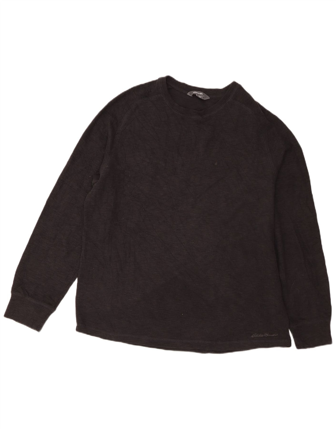 Męski top z długim rękawem XL, Eddie Bauer, czarny, bawełniany
