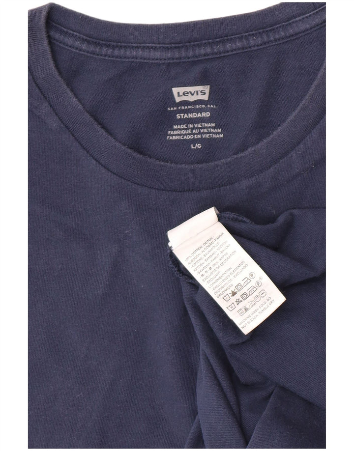Męski T-shirt Levi's Top, duży, granatowy, bawełniany