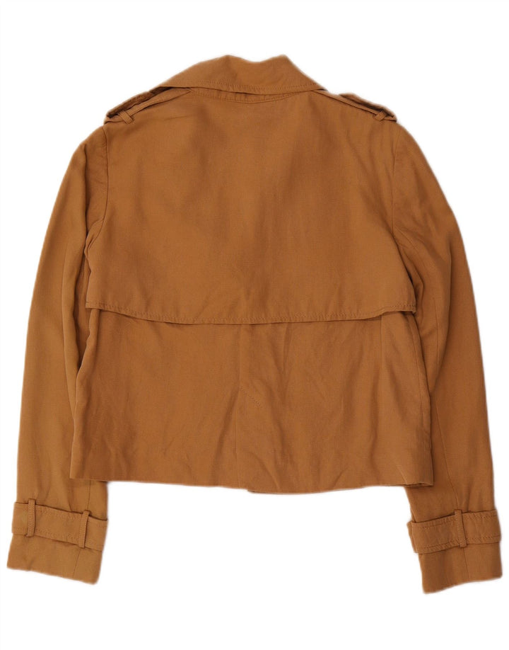 Damska marynarka oversize typu oversize z odkrytymi ramionami Zara UK 6 XS, brązowy Lyocell