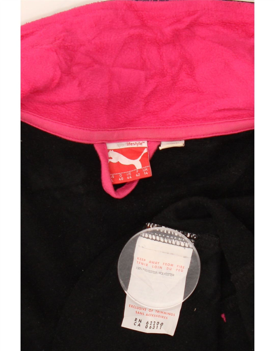 Damska kurtka dresowa PUMA UK 14, średni czarny poliester