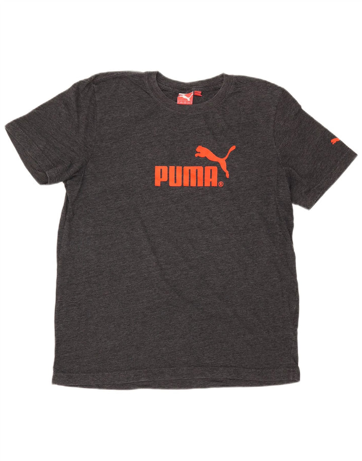 Męski T-shirt z grafiką PUMA, średni szary, nakrapiany