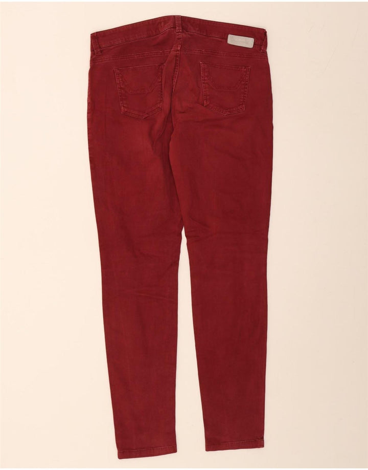 JECKERSON Womens Slim Casual Trousers W32 L29 Red Vintage Jeckerson and Second-Hand Jeckerson from Messina Hembry 