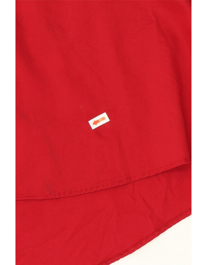 IZOD Mens Regular Fit Shirt Size 17 1/2 XL Red Cotton Vintage Izod and Second-Hand Izod from Messina Hembry 