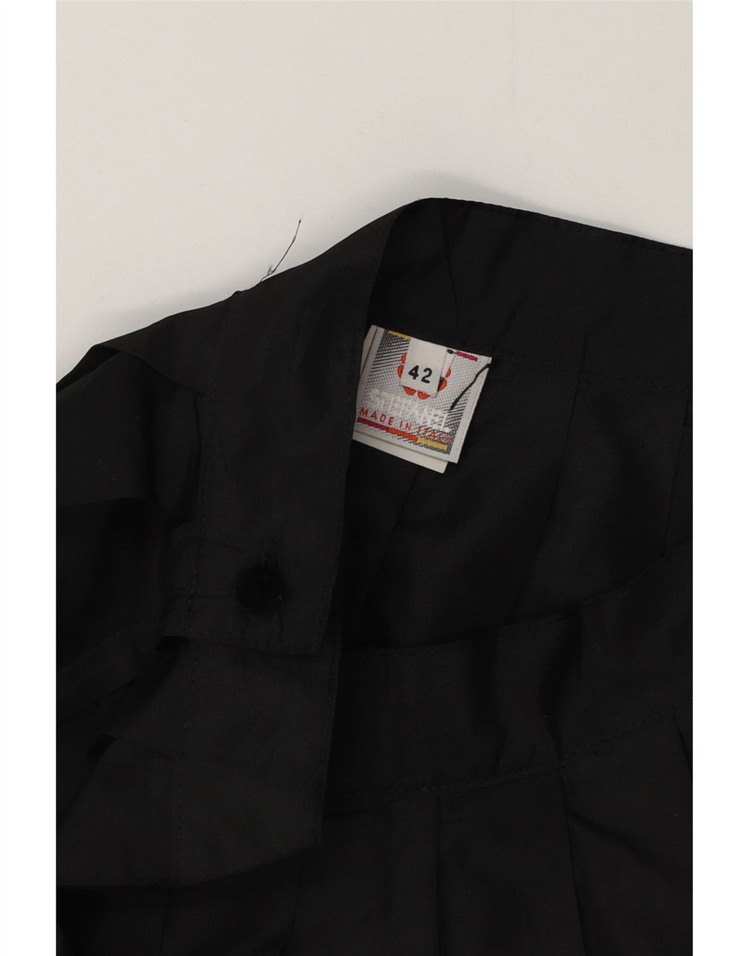 STEFANEL Damska mini plisowana spódnica z wysokim stanem IT 42 Medium W26 Czarna